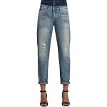Aquablaue Vintage G-Star Raw Ripped Jeans & Zerrissene Jeans Raw mit Reißverschluss aus Denim für Damen Weite 24 