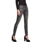 Reduzierte Blaue G-Star Lynn Skinny Jeans Raw aus Denim für Damen Größe M Weite 25 