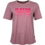 Braune Kurzärmelige G-Star Raw Bio Rundhals-Ausschnitt T-Shirts aus Jersey für Damen Größe S 