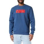 Blaue G-Star Raw Rundhals-Ausschnitt Herrensweatshirts aus Filz Größe XS 