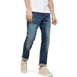 Reduzierte Blaue G-Star 3301 Straight Leg Jeans Raw aus Denim für Herren Weite 35 