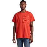 Reduzierte Rote Kurzärmelige G-Star Loose T-Shirts für Herren Größe L 