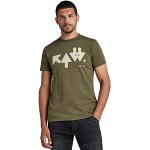 Olivgrüne Kurzärmelige G-Star Raw T-Shirts für Herren Größe XS 