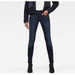 Blaue Unifarbene G-Star Lynn Skinny Jeans Raw aus Denim für Damen Weite 25, Länge 30 