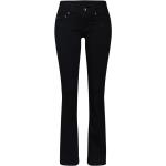 Schwarze Bestickte Jeans mit Stickerei Raw mit Knopf aus Denim für Damen Weite 27, Länge 30 