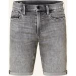 Graue G-Star 3301 Jeans-Shorts mit Nieten mit Knopf aus Baumwolle für Herren für den für den Sommer 