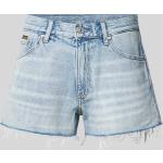 Hellblaue G-Star Raw Jeans-Shorts aus Baumwolle für Damen Größe XXL für den für den Sommer 
