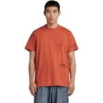 Rote Kurzärmelige G-Star Loose T-Shirts für Herren Größe XL 