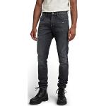 Reduzierte Schwarze Vintage G-Star Raw Skinny Jeans Raw mit Reißverschluss aus Denim für Herren Weite 30 