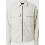 Offwhitefarbene Oversize G-Star Raw Hemdjacken mit Reißverschluss aus Baumwolle für Herren Größe XXL 