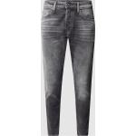 Anthrazitfarbene G-Star Raw Straight Leg Jeans Raw mit Reißverschluss aus Baumwolle für Herren Größe XL Weite 29, Länge 32 