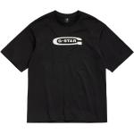 Schwarze Unifarbene G-Star Raw Rundhals-Ausschnitt T-Shirts für Herren Größe L 