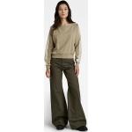Reduzierte Braune Unifarbene G-Star Bio Rundhals-Ausschnitt Damensweatshirts aus Baumwolle Größe M 