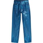 Blaue G-Star Straight Leg Jeans mit Reißverschluss aus Denim für Damen 