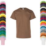 Graue Kurzärmelige Gildan Rundhals-Ausschnitt T-Shirts aus Baumwolle für Herren Größe L 