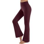 G4Free Yogahose (1-tlg) Damen Schlaghose, Yoga Hose Hohe Taille Sporthose Jazzpants, rot