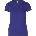 Schwarze Kurzärmelige Gildan Rundhals-Ausschnitt T-Shirts aus Baumwolle für Damen Größe XL 
