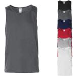 Anthrazitfarbene Gildan Herrenmuskelshirts & Herrenachselshirts aus Baumwolle Größe XL für den für den Sommer 