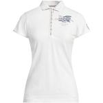 Reduzierte Weiße Bestickte Kurzärmelige Gaastra Damenpoloshirts & Damenpolohemden mit Knopf aus Baumwolle Größe XS 