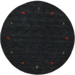 Reduzierte Anthrazitfarbene Rugvista Runde Wollteppiche 150 cm aus Wolle 