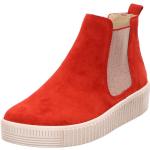 Rote Gabor Chelsea-Boots aus Leder für Damen Größe 40,5 