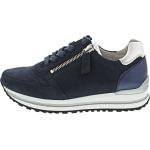 Blaue Gabor Comfort High Top Sneaker & Sneaker Boots mit Reißverschluss in Komfortweite aus Nubukleder mit herausnehmbarem Fußbett für Damen Größe 41,5 mit Absatzhöhe bis 3cm 