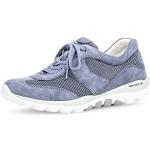 Blaue Gabor Comfort Low Sneaker mit Schnürsenkel aus Textil für Damen Größe 38 mit Absatzhöhe bis 3cm 
