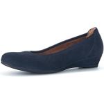 Dunkelblaue Gabor Comfort High Heels & Stiletto-Pumps in Breitweite aus Glattleder für Damen Größe 41 mit Absatzhöhe bis 3cm 