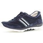 Blaue Gabor Comfort Low Sneaker mit Schnürsenkel aus Textil für Damen Größe 39 