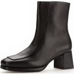 Reduzierte Schwarze Elegante Gabor Comfort Ankle Boots & Klassische Stiefeletten mit Reißverschluss aus Glattleder für Damen mit Absatzhöhe 5cm bis 7cm 