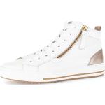 Weiße Gabor Comfort High Top Sneaker & Sneaker Boots mit Reißverschluss aus Leder für Damen Größe 43 