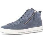Blaue Gabor Comfort High Top Sneaker & Sneaker Boots mit Reißverschluss aus Veloursleder für Damen Größe 38,5 