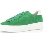 Grüne Gabor Comfort Low Sneaker aus Veloursleder für Damen Größe 41 