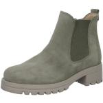 Grüne Gabor Comfort Blockabsatz Ankle Boots & Klassische Stiefeletten aus Veloursleder für Damen Größe 40,5 