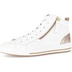 Weiße Gabor High Top Sneaker & Sneaker Boots mit Schnürsenkel aus Glattleder leicht für Damen Größe 38,5 