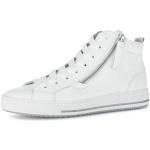 Weiße Gabor High Top Sneaker & Sneaker Boots mit Schnürsenkel aus Veloursleder mit herausnehmbarem Fußbett für Damen Größe 43 