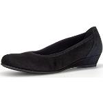 Reduzierte Schwarze Gabor High Heels & Stiletto-Pumps in Breitweite aus Veloursleder für Damen Größe 40 