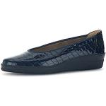 Blaue Business Gabor High Heels & Stiletto-Pumps in Breitweite aus Veloursleder für Damen Größe 39 