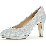 Reduzierte Silberne Gabor High Heels & Stiletto-Pumps in Normalweite aus Leder für Damen Größe 37,5 