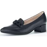 Schwarze Elegante Gabor Blockabsatz High Heels & Stiletto-Pumps in Breitweite aus Glattleder für Damen Größe 39 