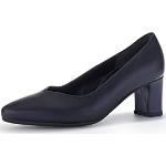 Reduzierte Blaue Business Gabor High Heels & Stiletto-Pumps in Breitweite aus Glattleder für Damen Größe 38,5 