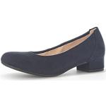 Reduzierte Blaue Gabor High Heels & Stiletto-Pumps in Breitweite mit herausnehmbarem Fußbett für Damen Größe 40 