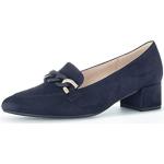 Blaue Gabor High Heels & Stiletto-Pumps in Breitweite aus Glattleder für Damen Größe 40,5 