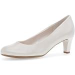 Weiße Gabor High Heels & Stiletto-Pumps in Breitweite aus Glattleder für Damen Größe 42 