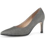 Reduzierte Silberne Gabor High Heels & Stiletto-Pumps in Normalweite aus Veloursleder für Damen Größe 42 