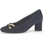 Dunkelblaue Gabor High Heels & Stiletto-Pumps in Breitweite aus Veloursleder für Damen Größe 37,5 