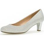 Silberne Elegante Gabor High Heels & Stiletto-Pumps in Normalweite aus Leder für Damen Größe 38 