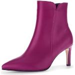 Violette Elegante Gabor Ankle Boots & Klassische Stiefeletten mit Reißverschluss in Breitweite aus Glattleder für Damen Größe 39 