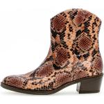 Bunte Gabor Cowboy-Boots & Cowboystiefeletten mit Reißverschluss aus Leder für Damen Größe 37 mit Absatzhöhe über 9cm 