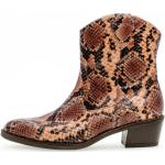 Bunte Gabor Cowboy-Boots & Cowboystiefeletten mit Reißverschluss aus Leder für Damen Größe 40,5 mit Absatzhöhe über 9cm 